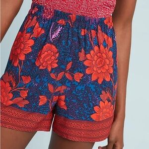 Anthropologie x ett:twa Wynnewood Floral Hawaiian Printed Flowy Shorts Size XS